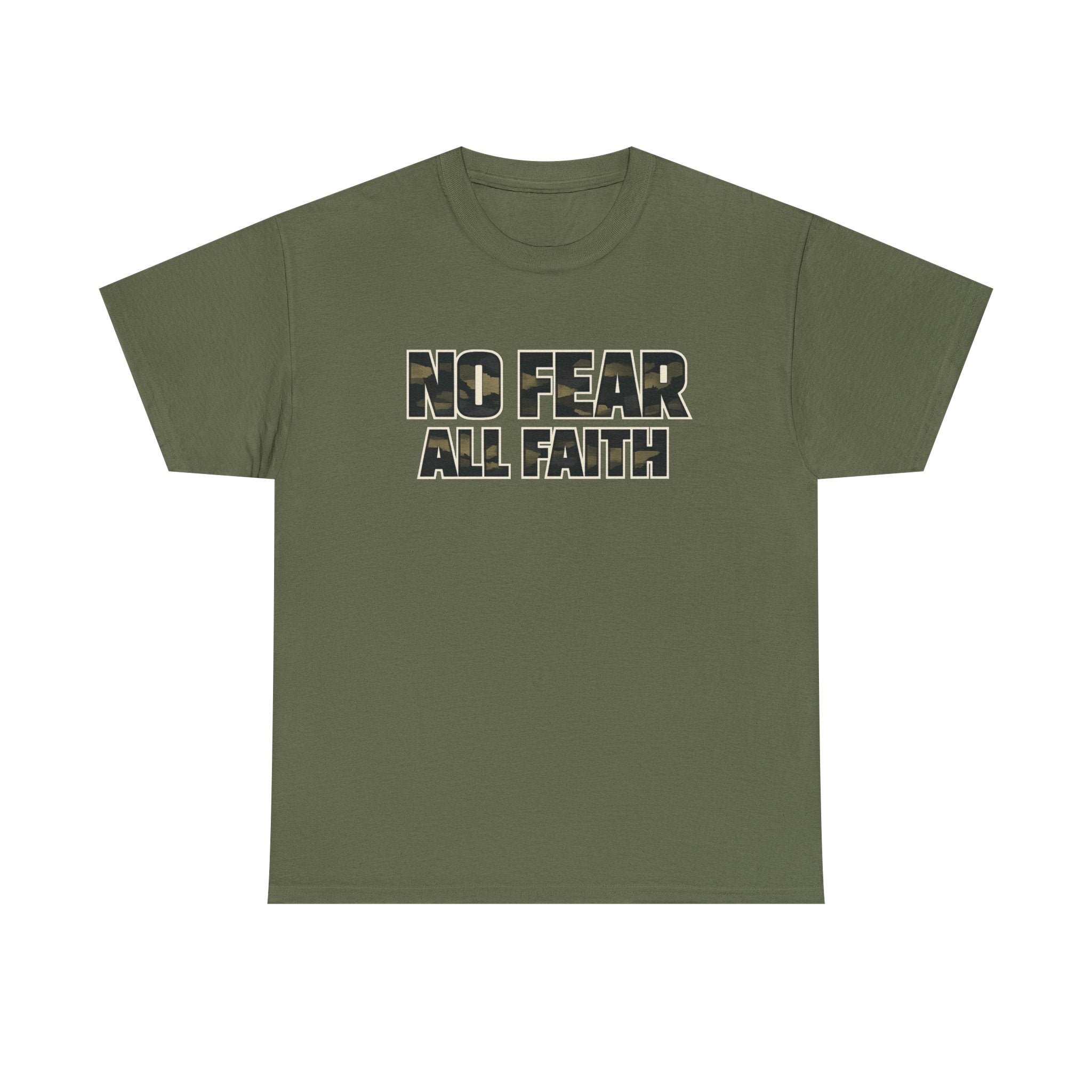 No Fear All Faith T-Shirt — 2 Timothy 1:7 Inspirational Graphic Tee