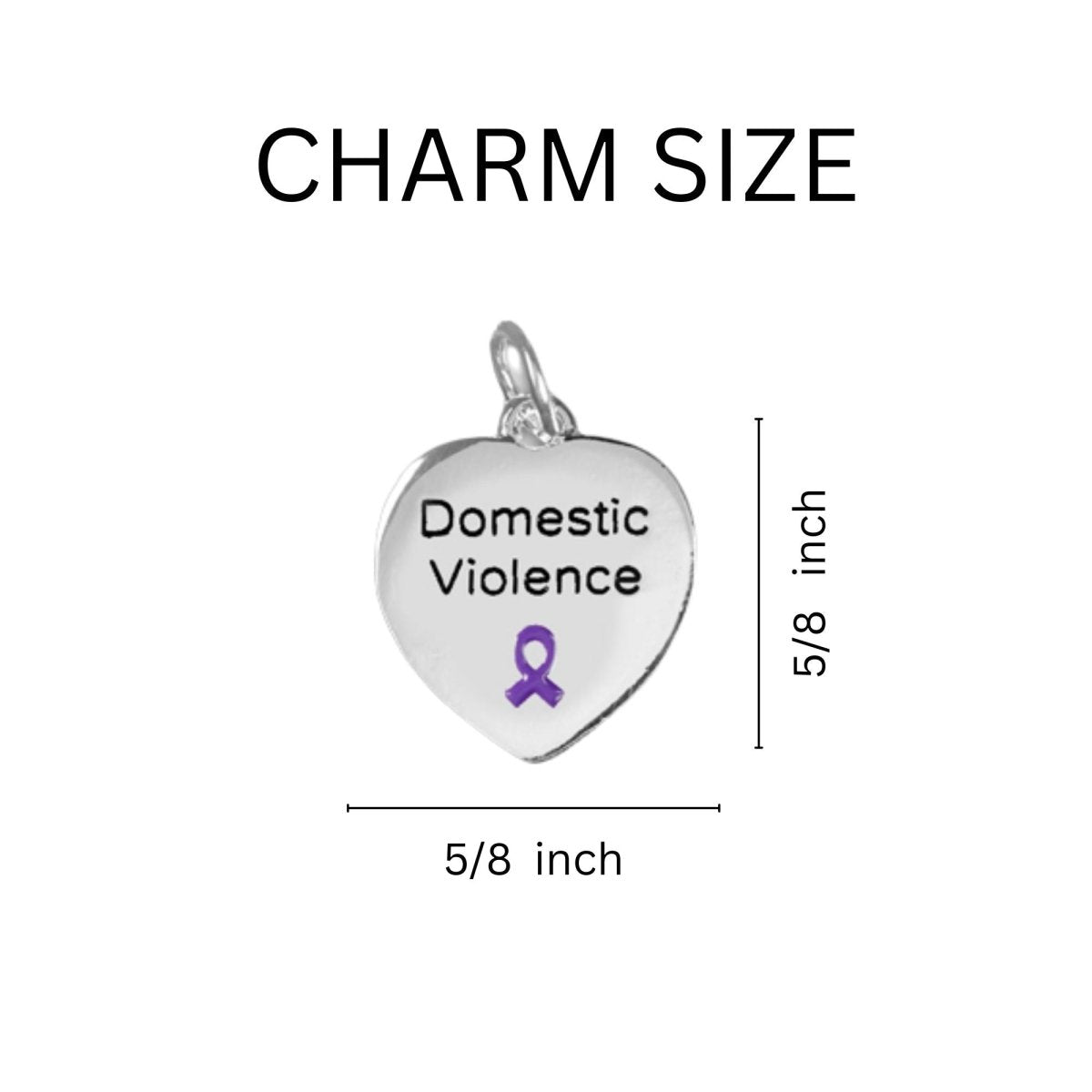 Domestic Violence Awareness Heart Leather Bracelets