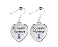 Heart Shaped Domestic Violence Awareness Earrings